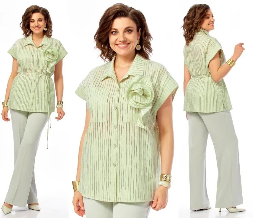 Комплект, блузка, брюки Ольга Стиль 1029