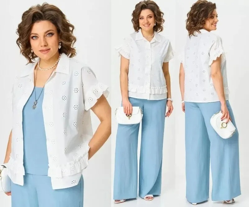 Комплект, жакет, брюки, блузка Aira Style 24226