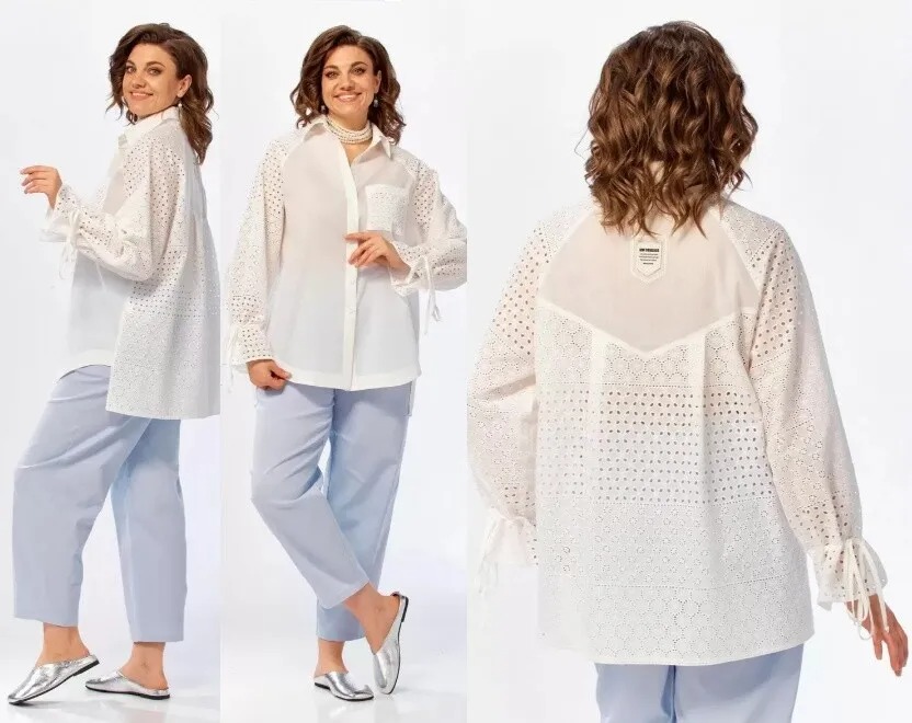 Комплект, блуза, брюки ZigzagStyle 637