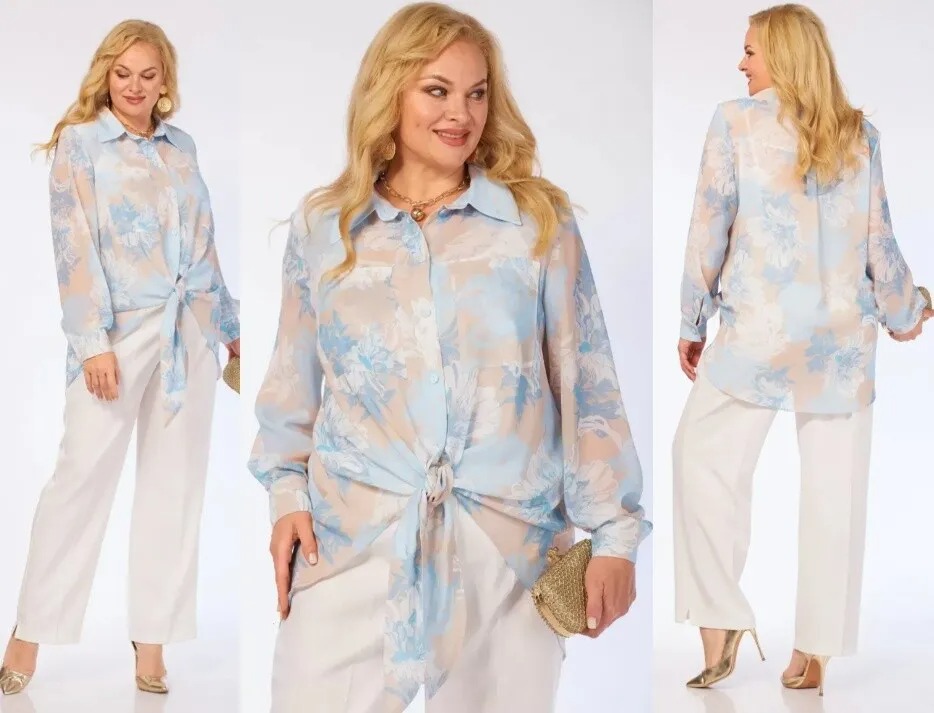 Комплект, блуза, топ, брюки Элль-Стиль 2477