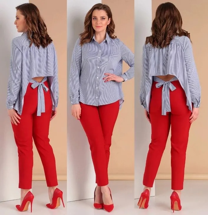 Комплект, брюки, рубашка, блуза Liona Style 686