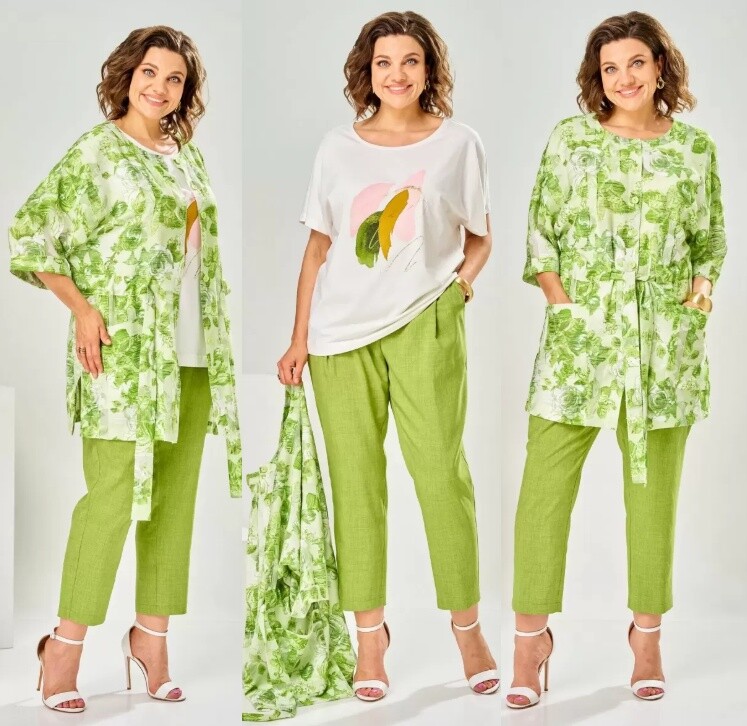 Комплект, кардиган, майка, брюки, жакет Romanovich Style 3-2377