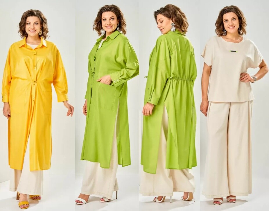 Комплект, кардиган, блузка, брюки Romanovich Style 3-2932