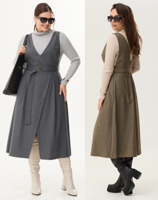 Комплект, водолазка, сарафан, костюм Магия Моды 2338