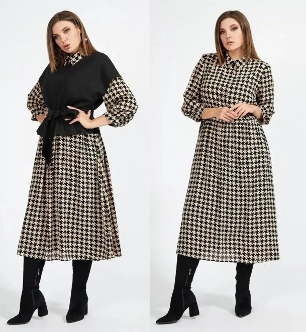 Комплект, жилет, платье Милора-Стиль 1263Г