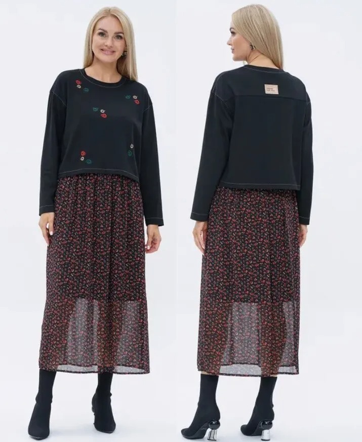 Комплект, платье, блузон Alani Collection 2184