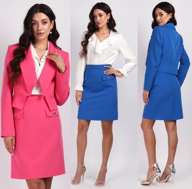 Костюм, жакет, юбка, блуза, блузка Mia-Moda 1423