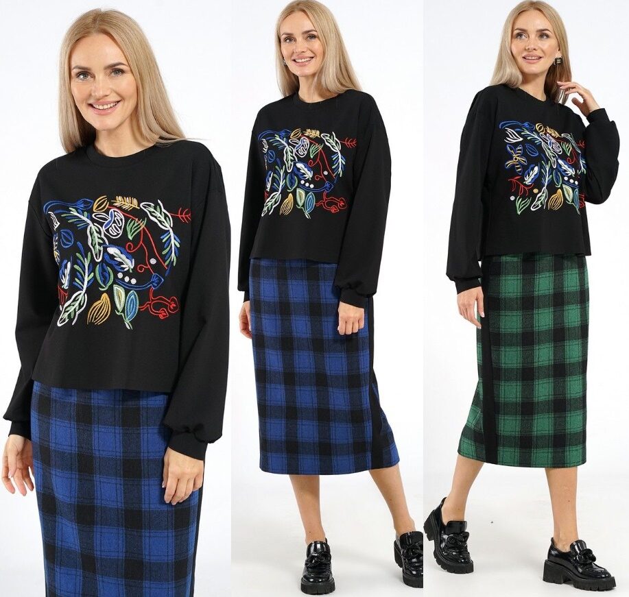 Комплект, блуза, юбка Alani Collection 2021