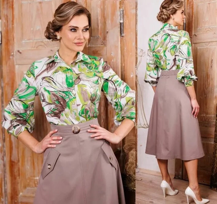 Комплект, блуза, юбка Мода Юрс 2849