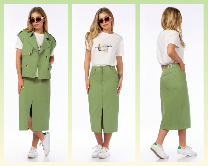 Костюм, жилет, юбка LEANNA STYLE 9017