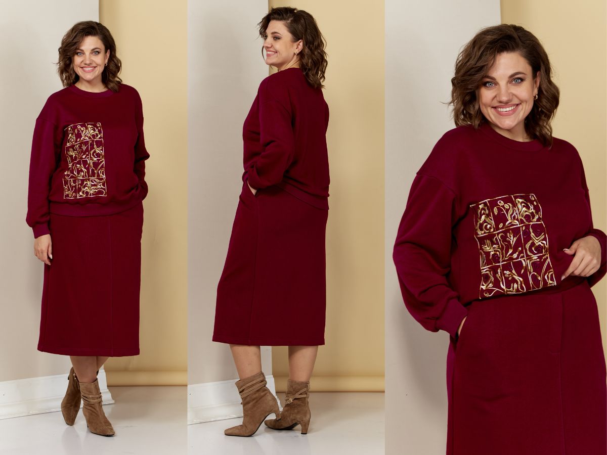 Костюм, свитшот, юбка, комплект AVA Fashion М-039.01