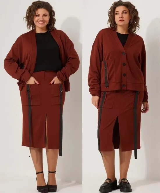 Комплект, кардиган, юбка BegiModa 3077