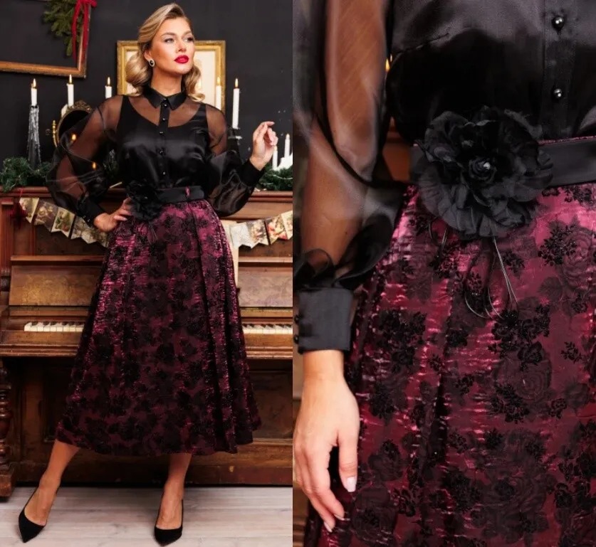 Комплект, блуза, топ, юбка Мода Юрс 2880Б