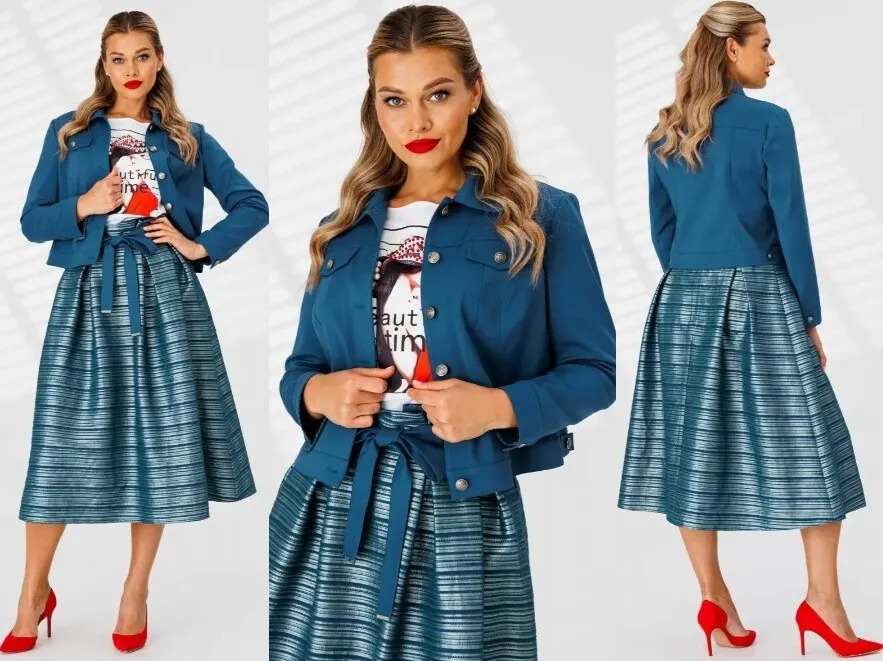 Комплект, юбка, куртка Мода Юрс 2400