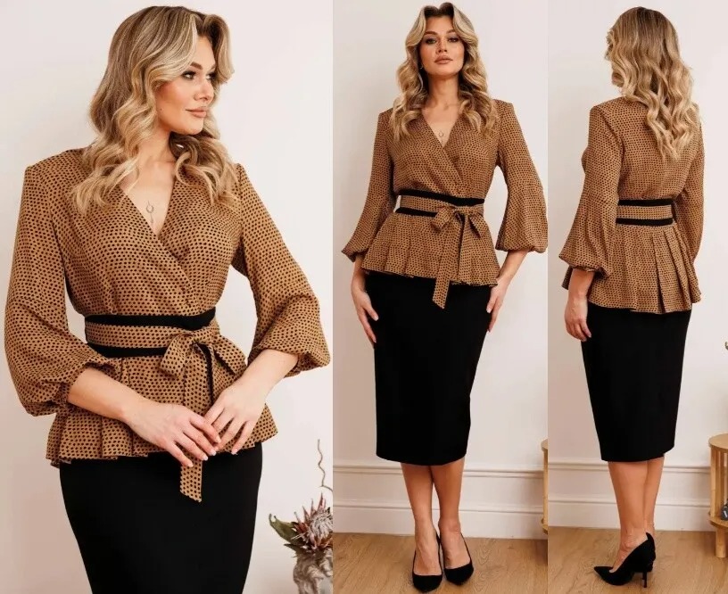 Комплект, блуза, юбка Мода Юрс 2695