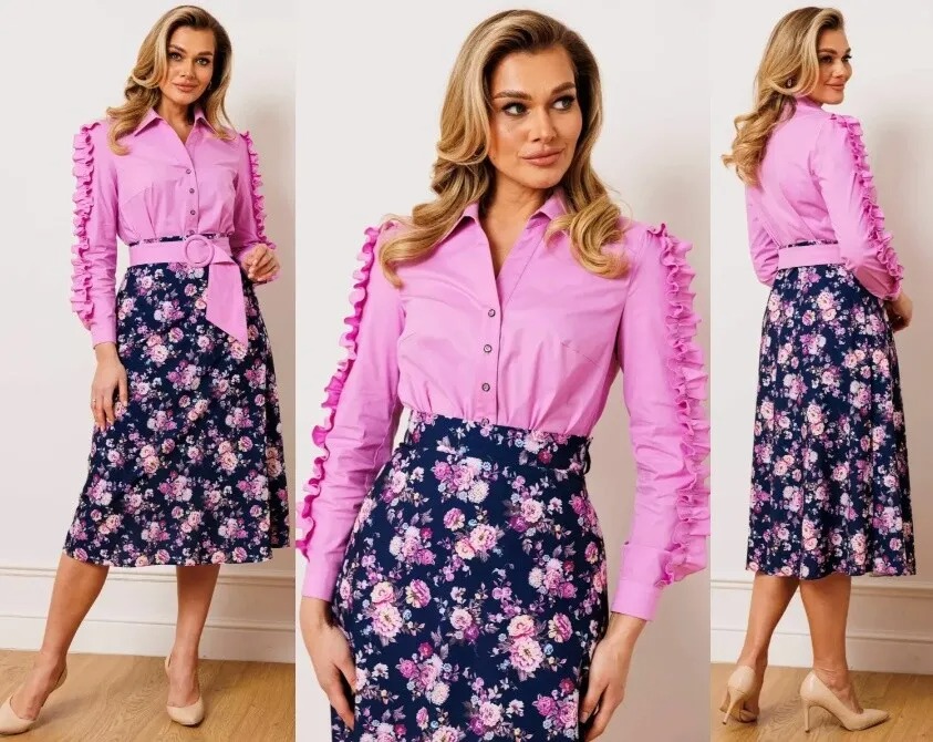 Комплект, блуза, юбка Мода Юрс 2905