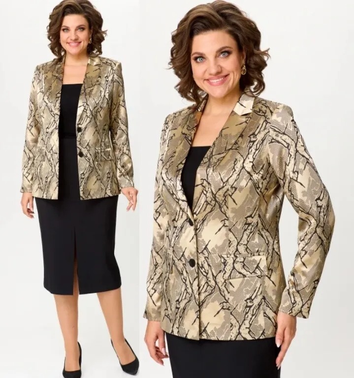 Комплект, жакет, брюки, юбка БелЭльСтиль 412+597ч