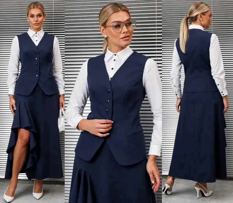 Комплект, жилет, юбка Мода Юрс 2902-2