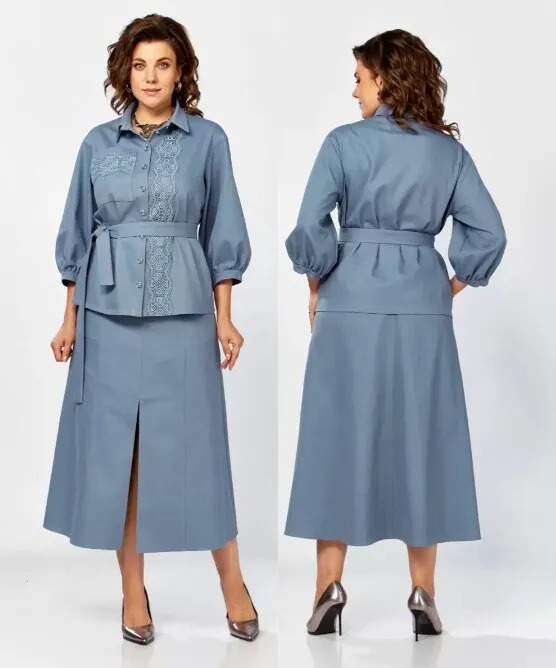 Костюм, блуза, юбка ZigzagStyle 607