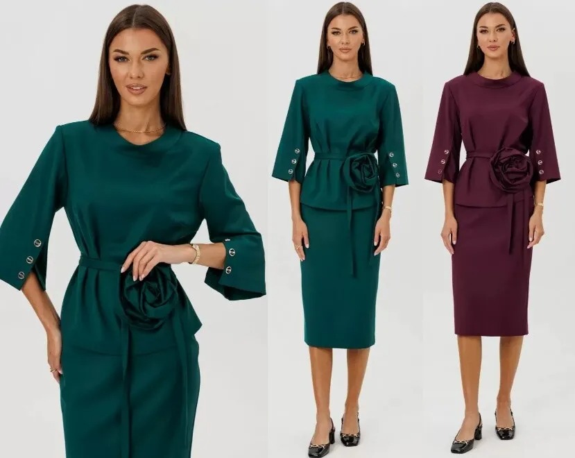 Комплект, блузон, юбка Ларс Стиль 1105