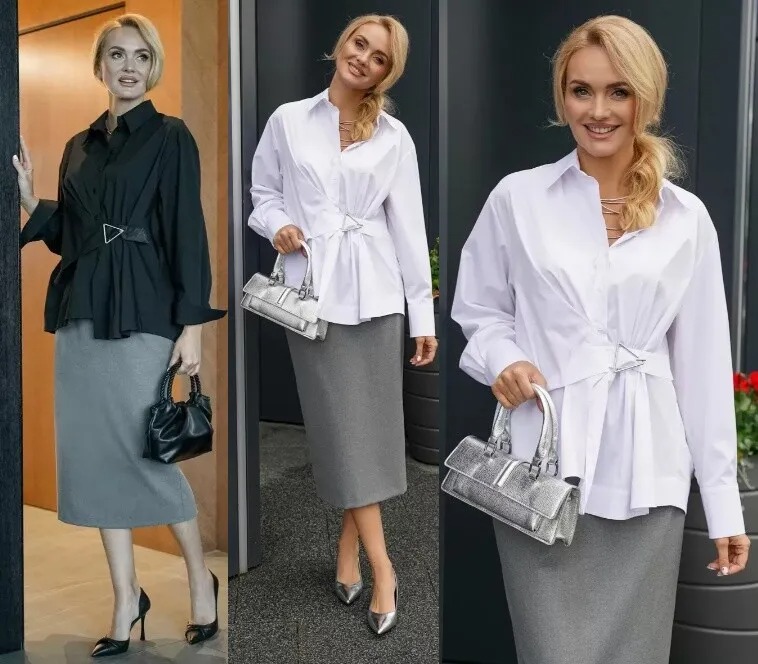 Комплект, блуза, юбка Alani Collection 2383