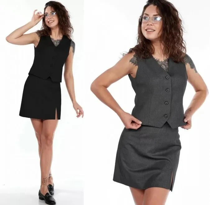 Костюм, жилет, юбка LadyThreeStars 2441