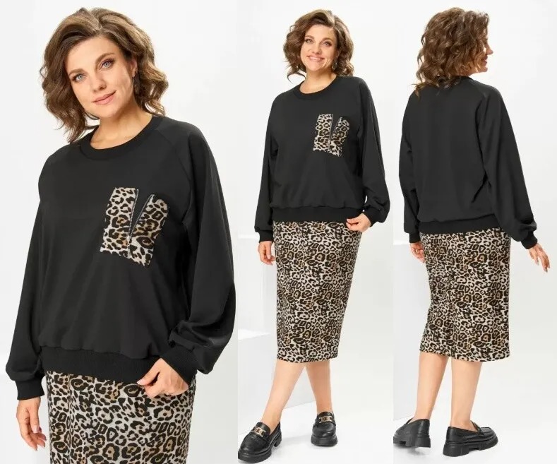 Комплект, джемпер, брюки, юбка Romanovich Style 2-2845