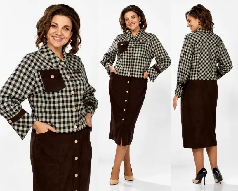 Комплект, жакет, юбка, блузка Mira Fashion 5618