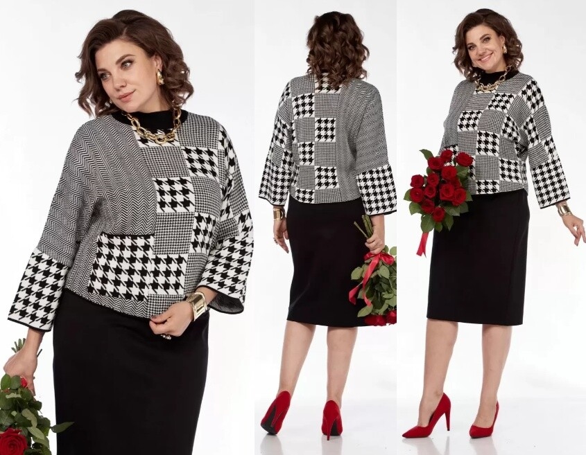 Комплект, кофта, юбка, джемпер Grace for you 237