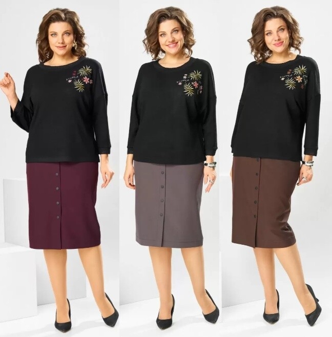 Комплект, джемпер, юбка Romanovich Style 2-2045