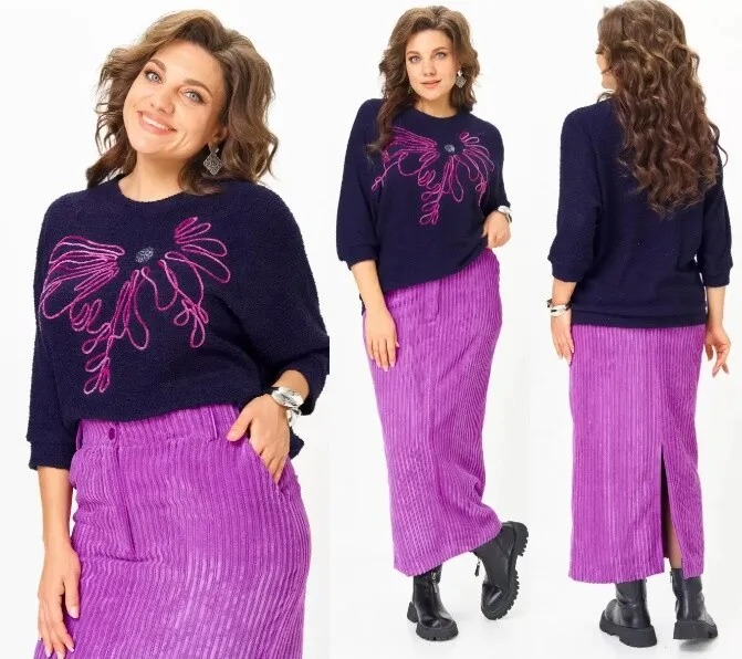 Комплект, джемпер, юбка Michel Chic 1442-2