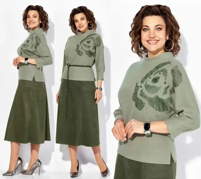 Комплект, блуза, юбка, блузка Liliana 1500