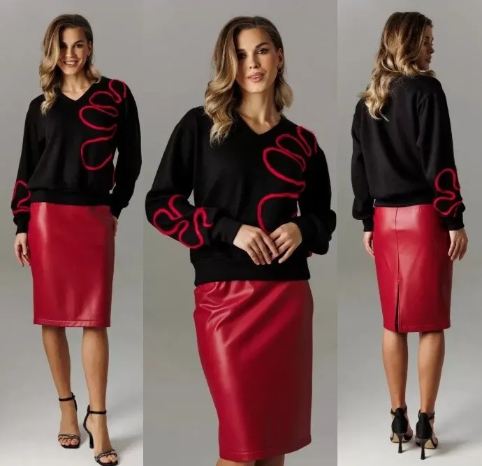 Комплект, блузон, юбка Ларс Стиль 1185