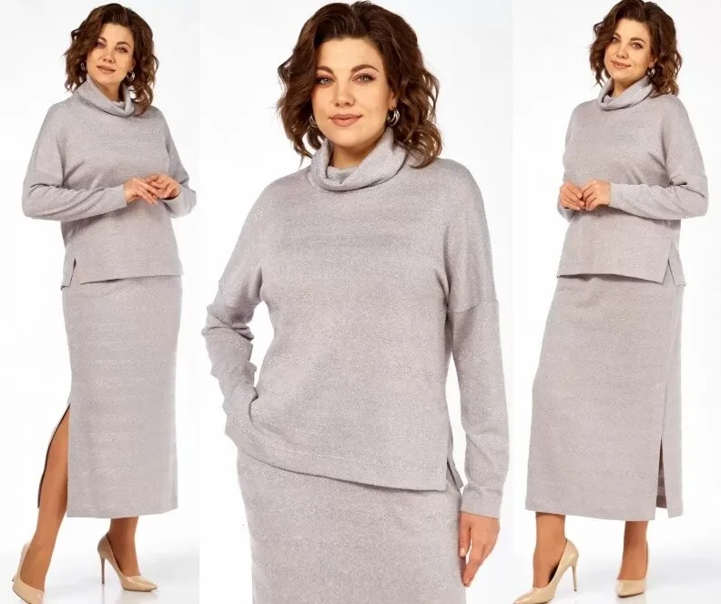 Костюм, блузон, юбка LadyThreeStars 2541