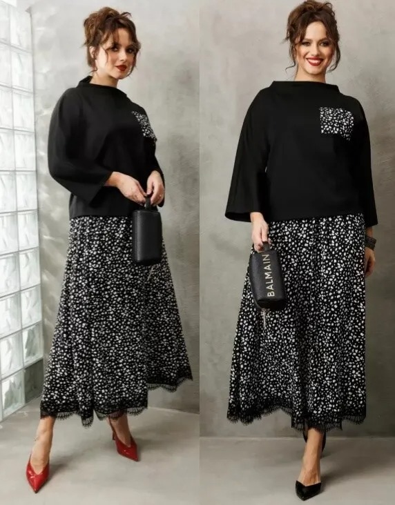 Комплект, блузка, юбка Anastasia 1314