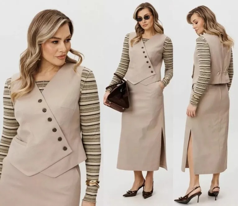 Костюм, джемпер, жилет, юбка Fantazia Mod 5402