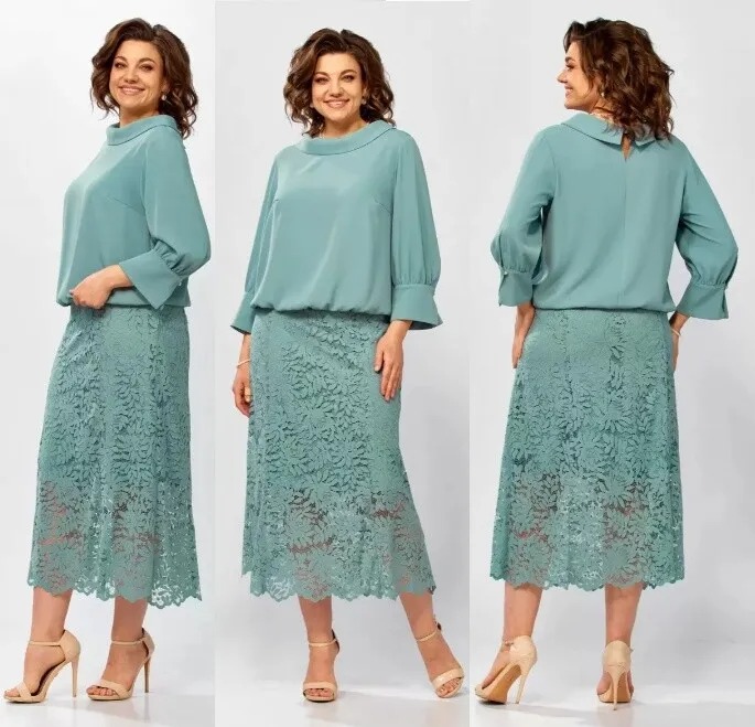 Комплект, блузка, юбка Mira Fashion 5623-3