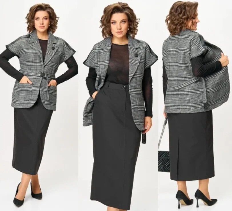 Костюм, жилет, юбка Michel Chic 1433