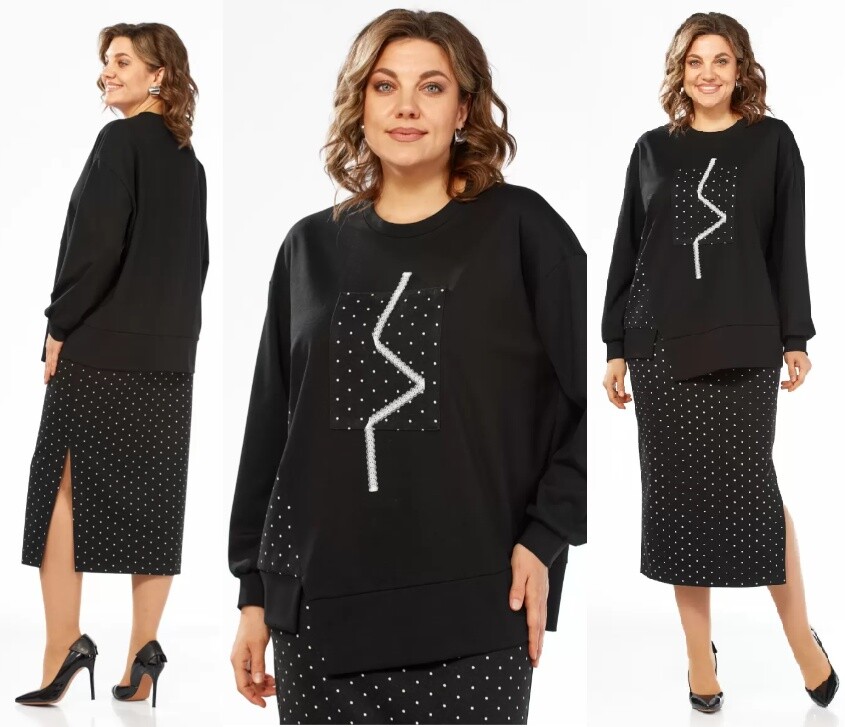 Комплект, блуза, юбка Alani Collection 2689