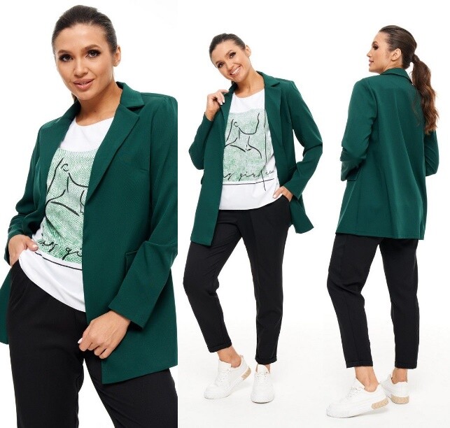 Комплект, жакет, блузка, брюки Beautiful&Free 6013