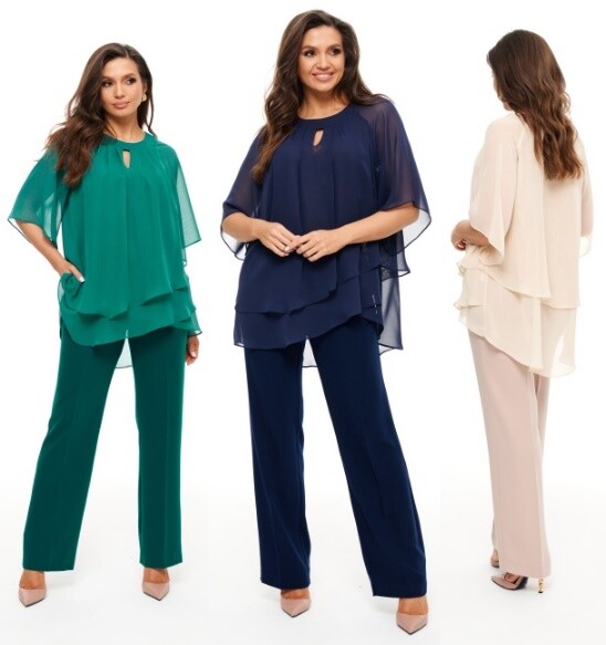 Комплект, блузка, брюки Beautiful&Free 6014