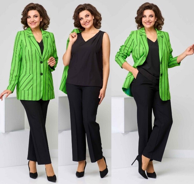 Костюм, жакет, брюки, топ Асолия 1385