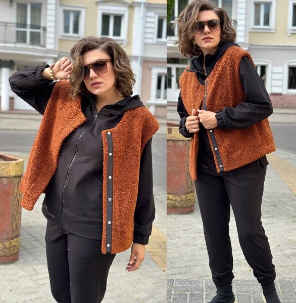 Комплект, брюки, джемпер, жилет Runella 1532