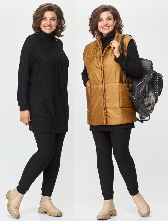 Комплект, джемпер, жилет, брюки T&N 7439