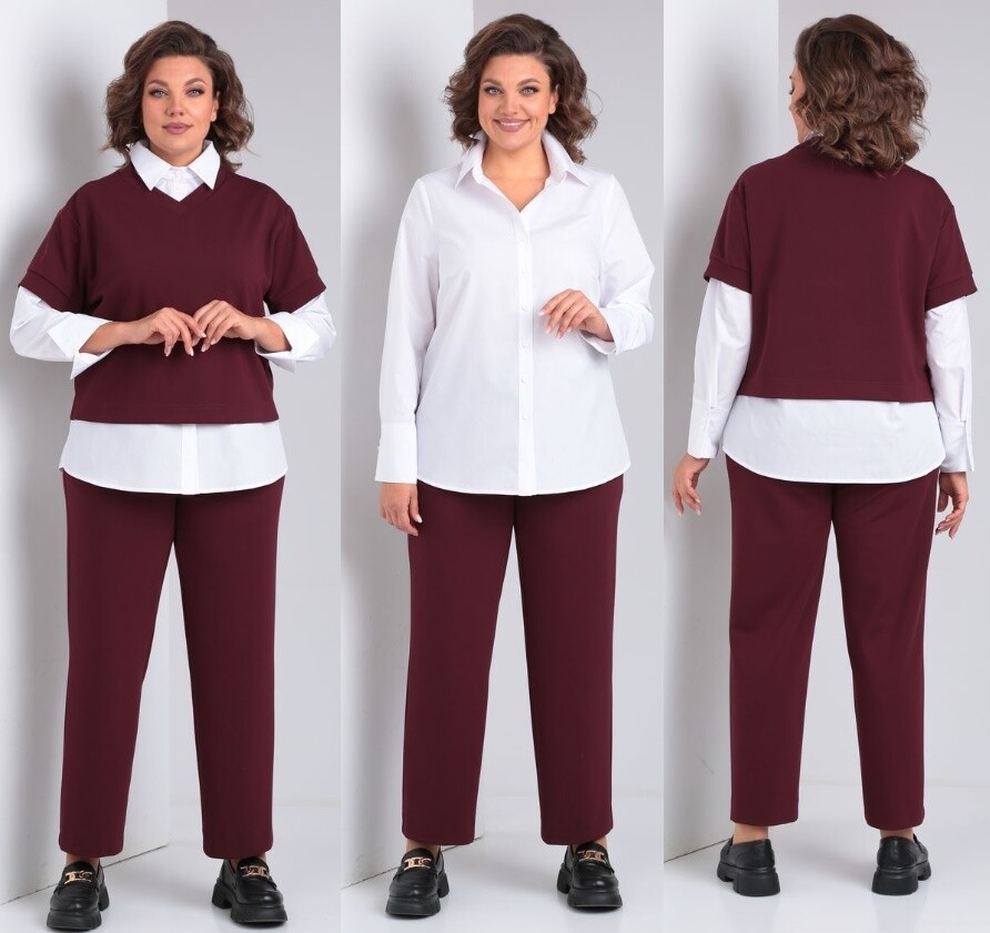 Комплект, жилет, рубашка, брюки Ивелта Плюс 3640/1