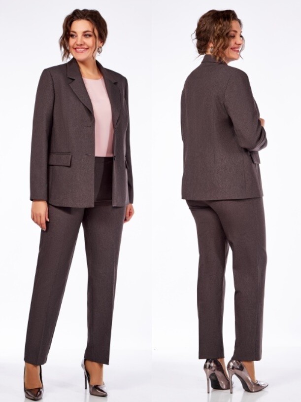 Костюм, жакет, брюки, блузка Ольга Стиль 828