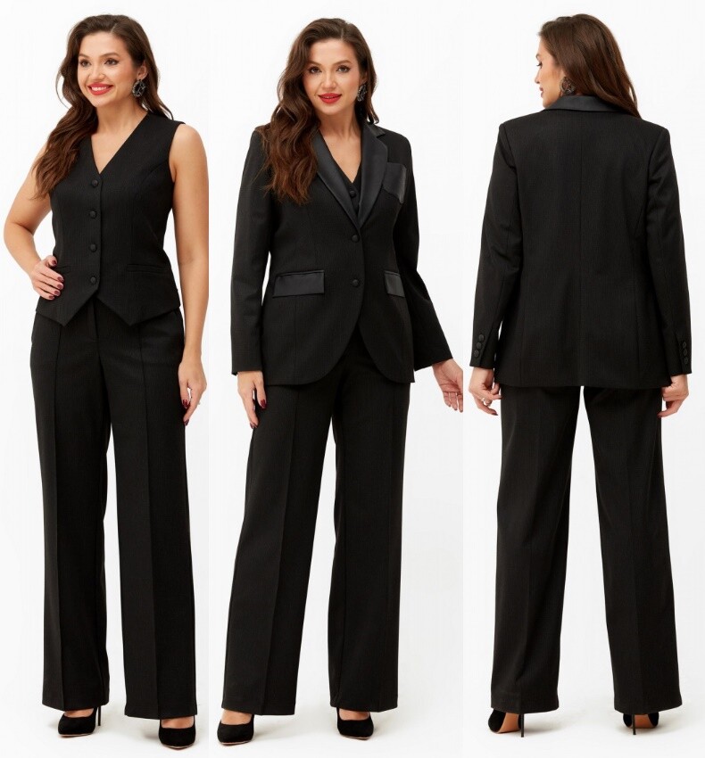 Костюм, жакет, жилет, брюки Andina City 9033