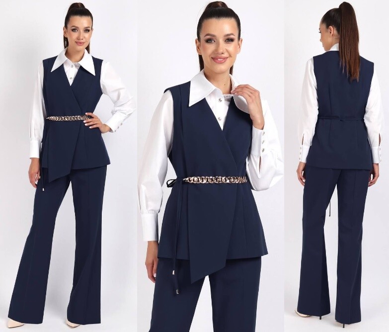 Блуза, брюки, жилет Mia-Moda 1477-1