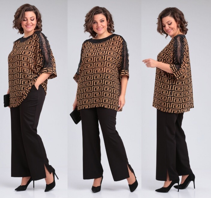 Комплект, блуза, брюки, блузка Michel Chic 1364Г
