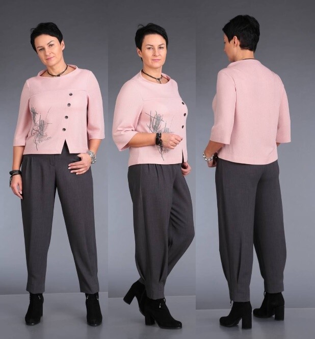 Комплект, блуза, брюки ZigzagStyle 340